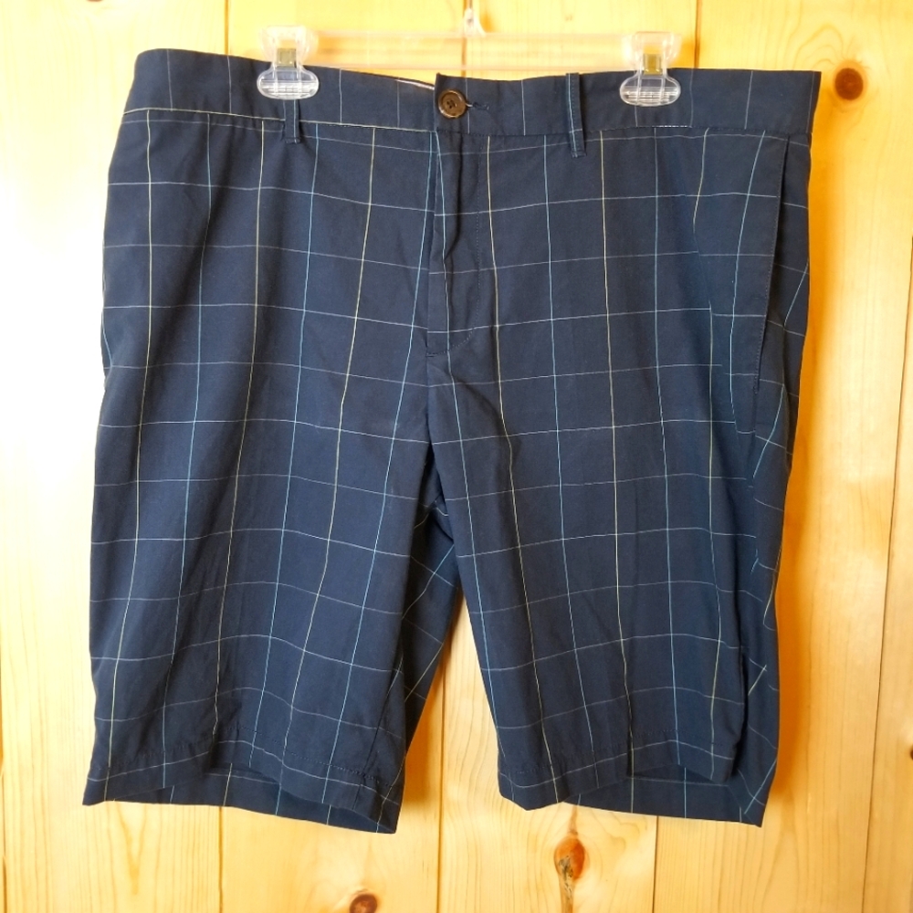 Original Penguin by Munsingwear Cotton Blend Window Pane Bermuda Shorts